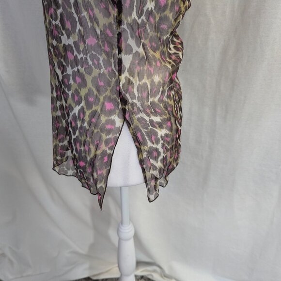 Trina Turk LA Size Small Sheer 100% Silk Top - Picture 5 of 12